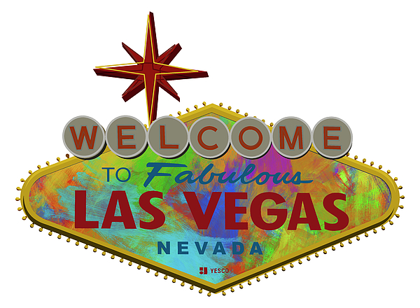 600x440 Welcome To Las Vegas Sign Digital Drawing Paint Throw Pillow