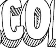 179x180 Welcome! Lettering Drawing Metal Print