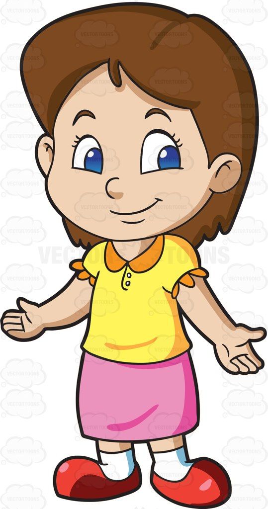 539x1024 A Preschooler Girl Ready To Welcome Her Classmates Art Girl