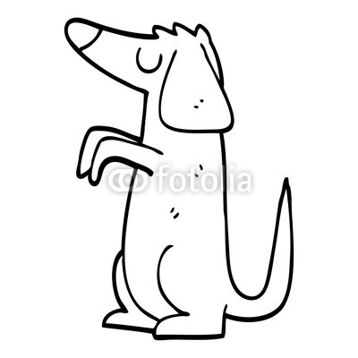 400x400 Line Drawing Cartoon Well Behaved Dog Buy Photos Ap Images