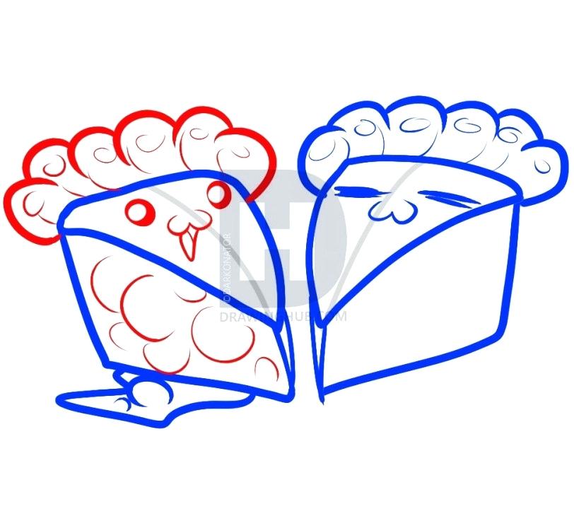 812x720 Pie Drawing Running