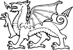 Welsh Dragon Drawing
