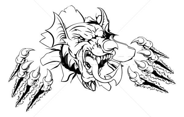 600x381 Welsh Dragon Breaking Out Vector Illustration Christos Georghiou