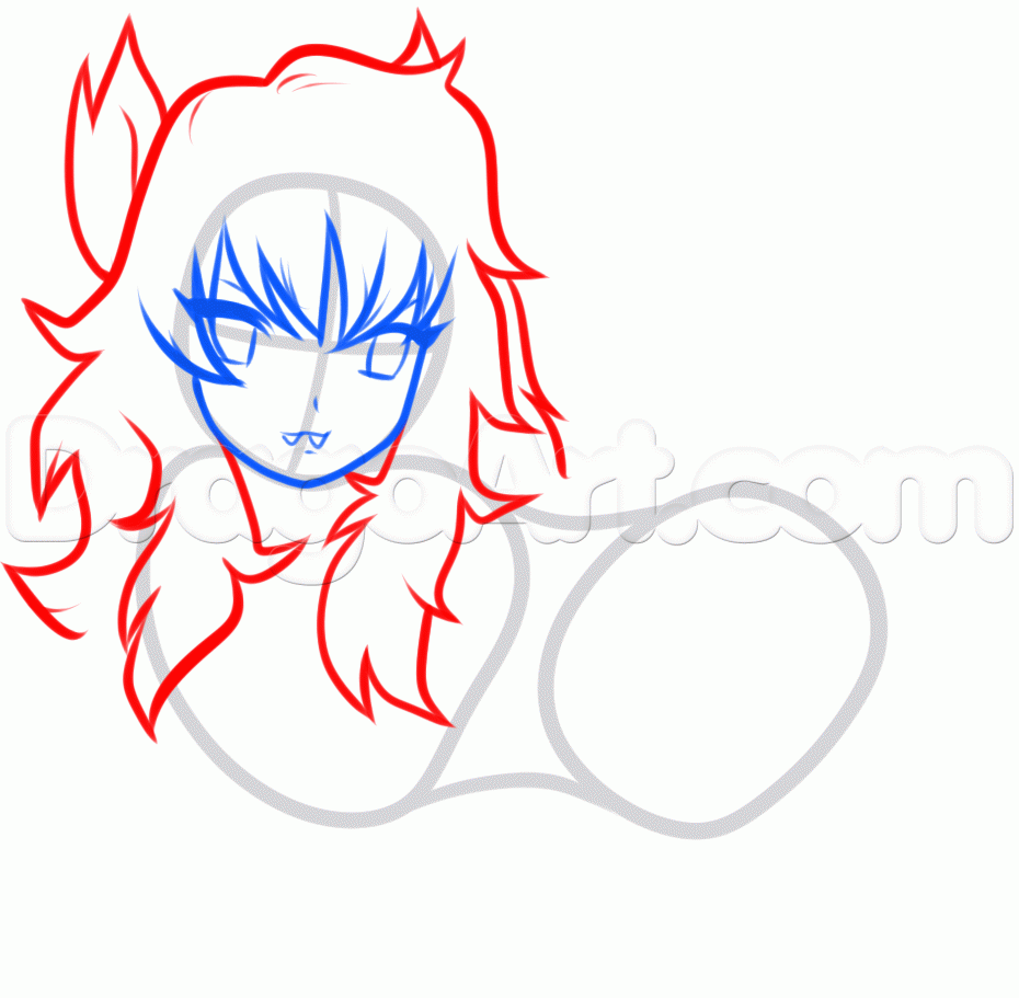 930x911 How To Draw An Anime Werewolf Girl, Step