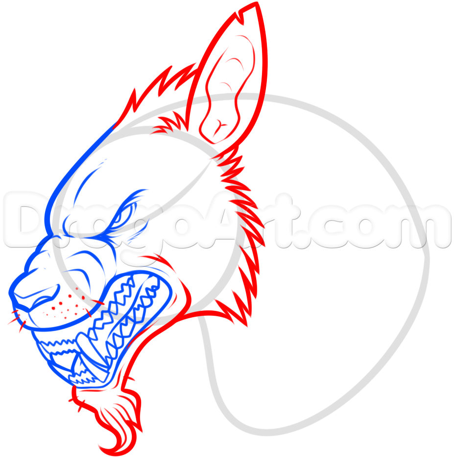 927x932 How To Draw A Werewolf Head, Step