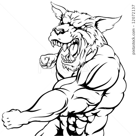 449x450 Wolf Or Wolfman Werewolf Punching