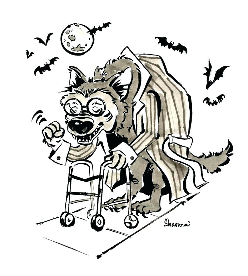 794x885 Werewolf Drawing Running
