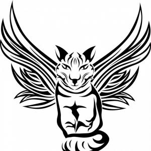 300x300 Vector Werewolf Stencil Black Tattoo Illustration Soidergi