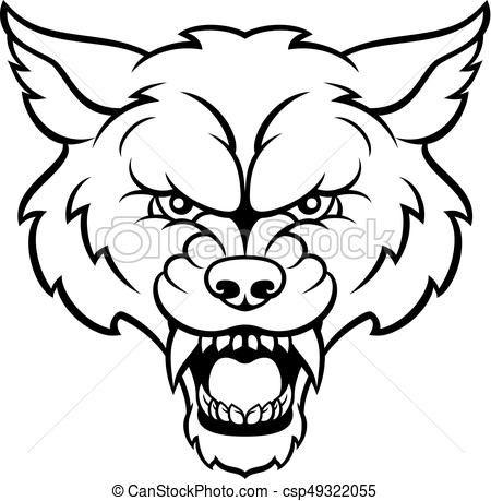 450x459 Werewolf Face Clipart