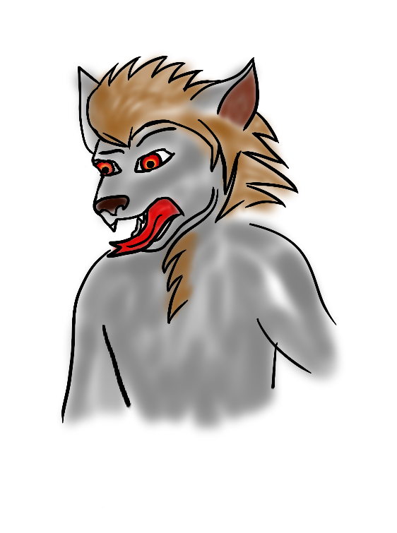 562x755 Werewolf Colored Sketch Weasyl