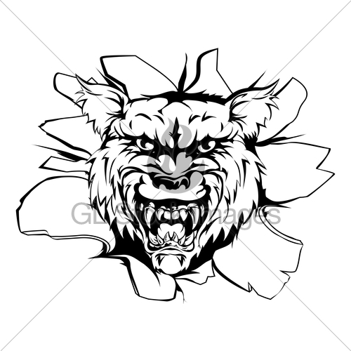 500x500 Wolf Or Werewolf Breakout Gl Stock Images