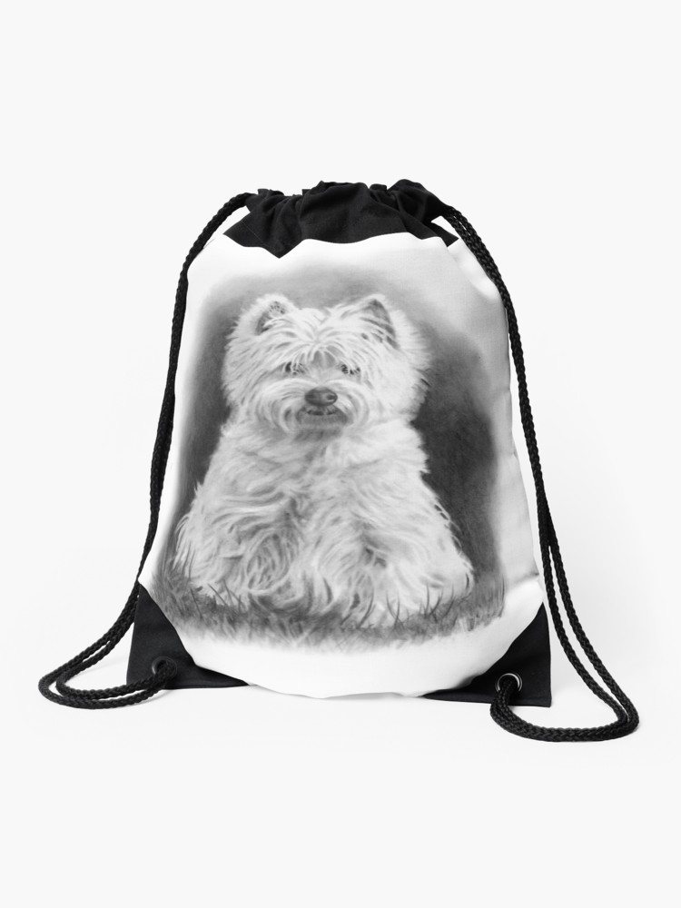 750x1000 West Highland White Terrier, Westie Dog, Pencil Drawing