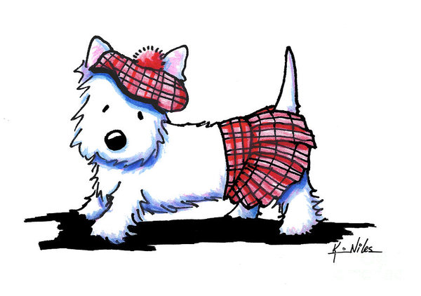 600x422 Cartoon Westie Art Fine Art America