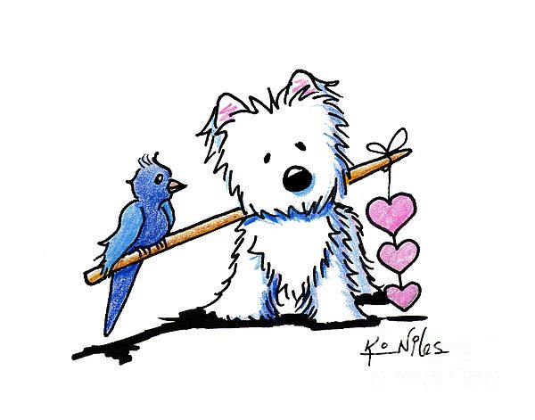 600x471 Heartstrings Westie Canvas Print Canvas Art