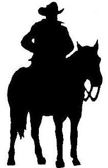 214x331 Western Cowboy Silhouette