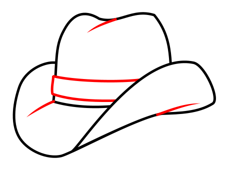 450x350 Drawing A Cartoon Cowboy Hat