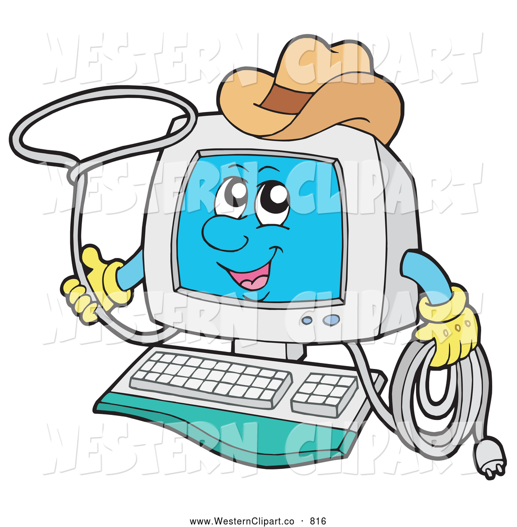 1024x1044 Vector Western Clip Art Of A Happy Pc Character Cowboy Swinging