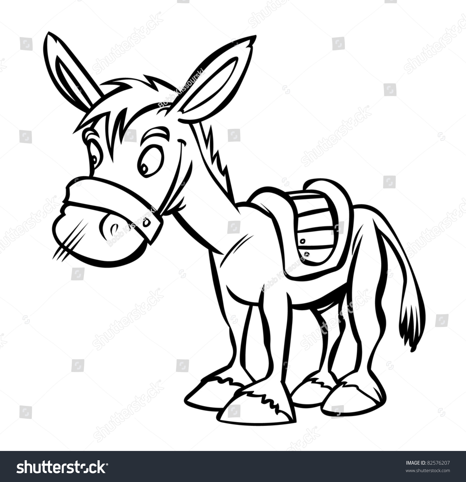 1500x1552 Cartoon Outline Drawings Printable Of A Smiley Horse For Kids