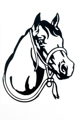 338x500 Teskey's Saddle Shop Western Graphics Horse Head Decal