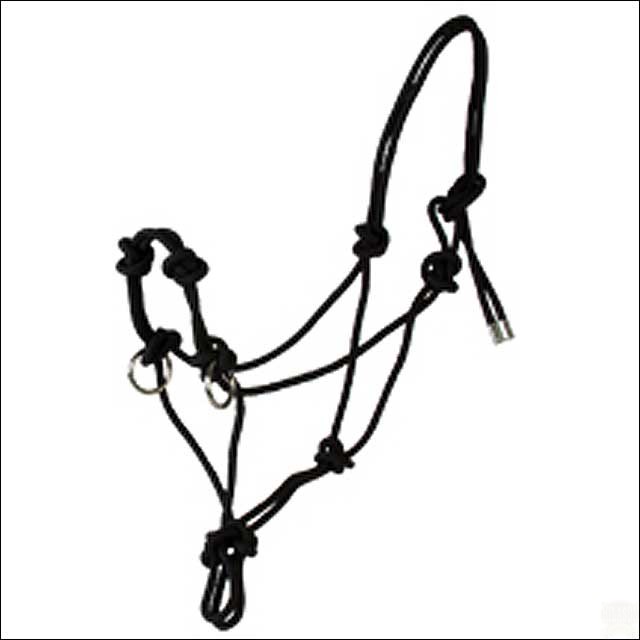 640x640 Hilason Western Tack Side Pull Horse Rope Halter With Nickle