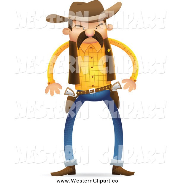 600x620 Sheriff Drawing Western Town