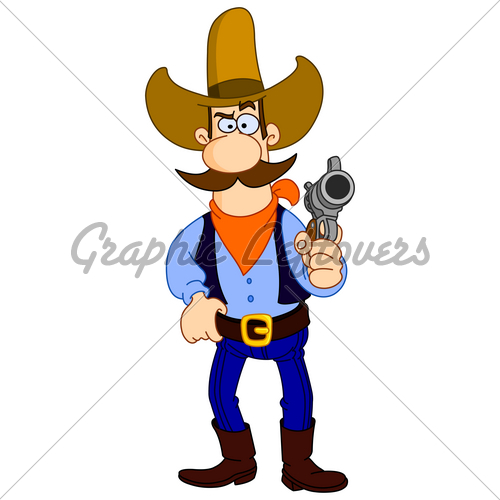 500x500 Cowboy Cartoon Gl Stock Images
