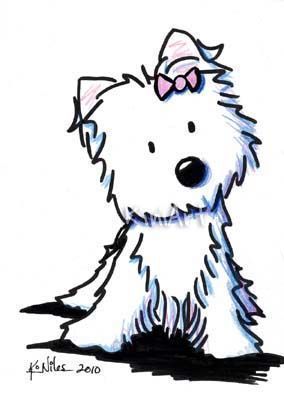 284x399 Westie Drawing