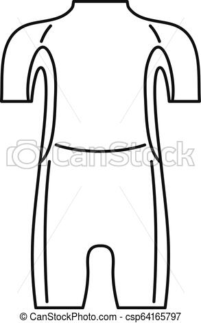 293x470 diving wetsuit icon, outline style diving wetsuit icon outline