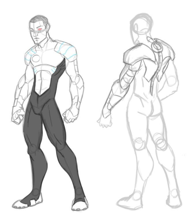 655x770 Cyborg Redesign Illustrations Comic Drawing, Drawings