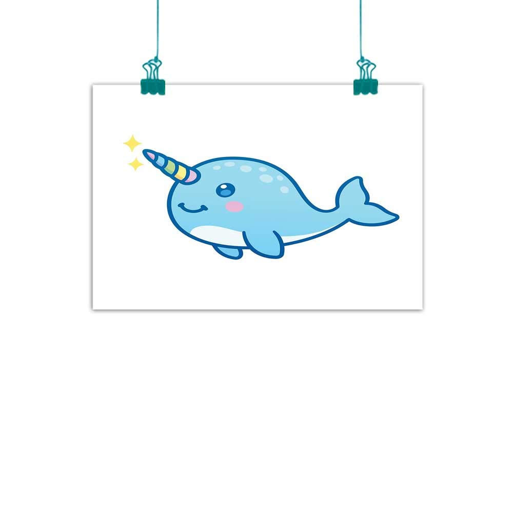 1000x1000 Warm Family Narwhal Modern Oil Paintings Cartoon