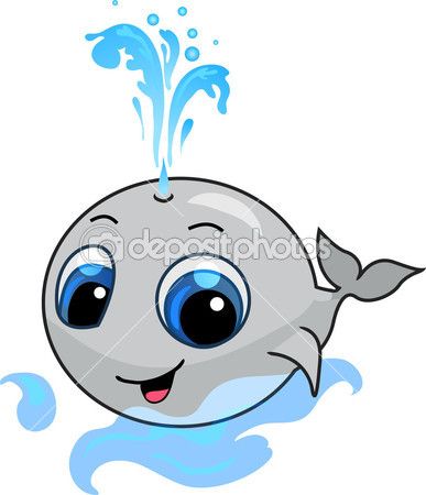 387x450 Animated Baby Sea Animals Smiling Baby Whale Cartoon