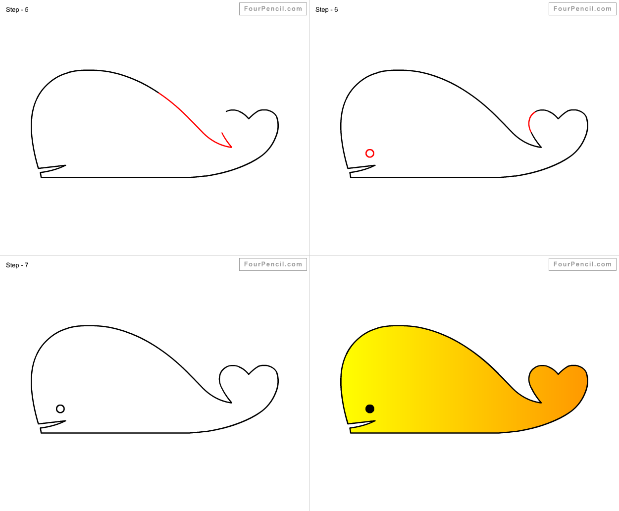 1250x1032 How To Draw Whale For Kids Step
