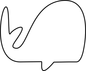299x246 Skinny Outline Whale Clip Art