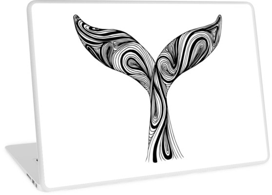 558x400 Whale Tail Laptop Skins