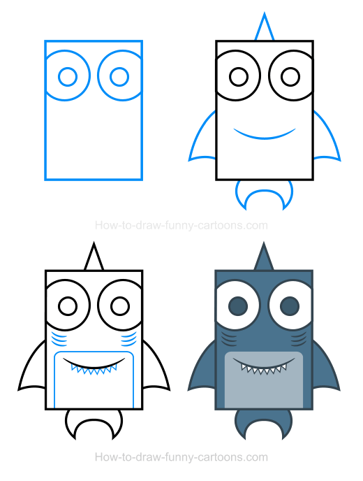 520x688 Shark Clipart In Drawing For Kids Easy Drawings, Drawing