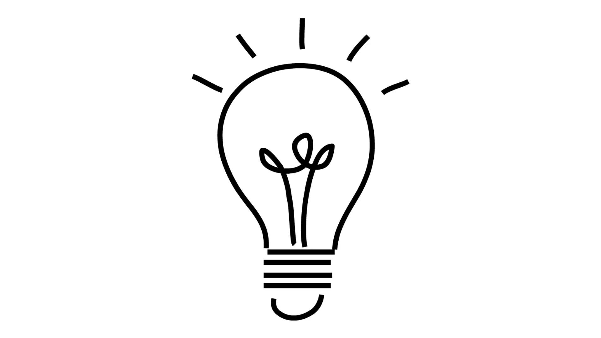 1920x1080 Thought Bulb Idea Line Drawing Illustration Animation