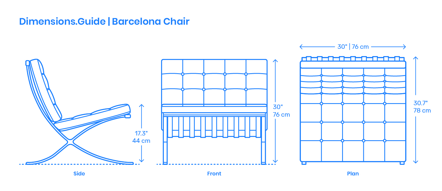 1500x650 barcelona chair dimensions drawings dimensions guide