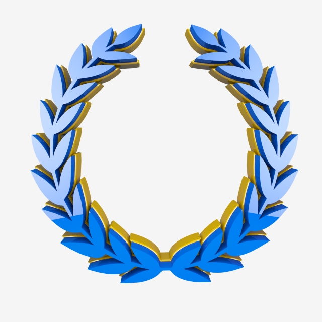 640x640 Blue Three Dimensional Wheat Order Decorative Element