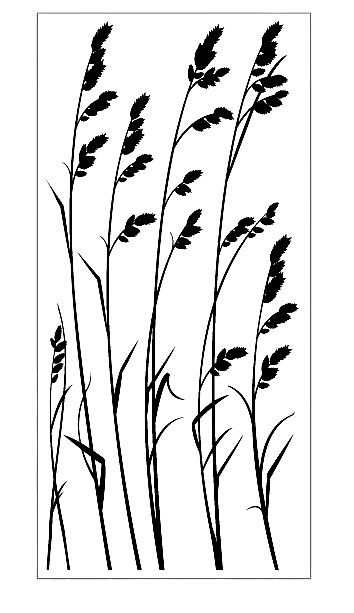354x613 Sea Oats Silhouette Stencil Stencil Painting, Stencils, Tattoos