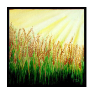 300x300 Wheat Field Painting