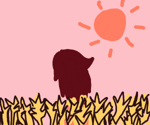 300x250 Child Standing In A Wheat Field