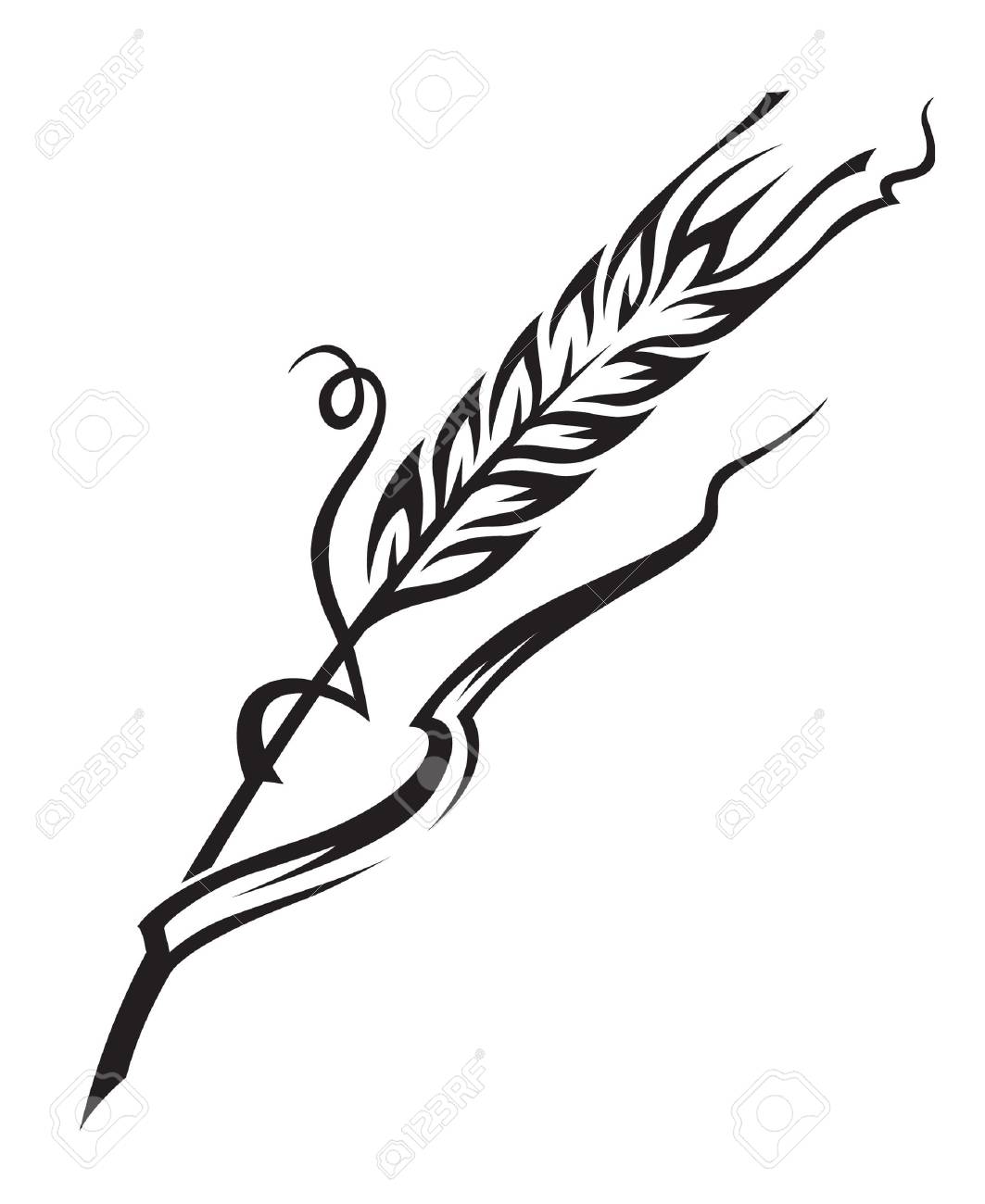 1063x1300 Wheat Clipart Feather