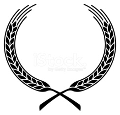 244x235 Wheat Stalk Wreath Stock Photos