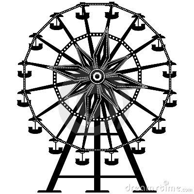 400x400 detailed ferris wheel in silhouette diy wheel tattoo, ferris