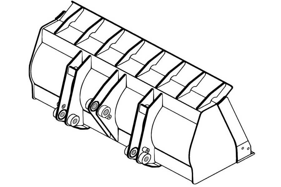 Drawing Clipart Loader Tractor Front Outline Bulldozer End Excavator ...