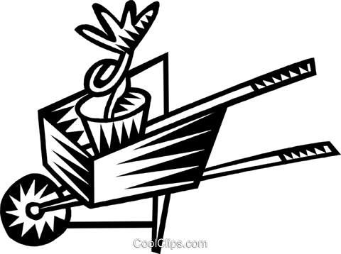 480x358 Wheelbarrow Royalty Free Vector Clip Art Illustration