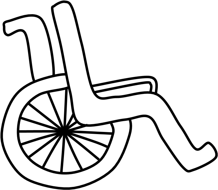 706x615 Download Wheelchair, Black And White, Fever, Png
