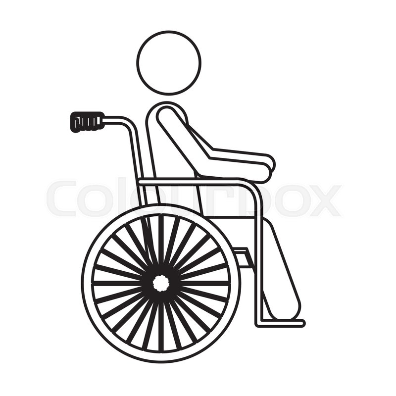 800x800 Wheelchair Icon Disabled People Stock Vector Colourbox