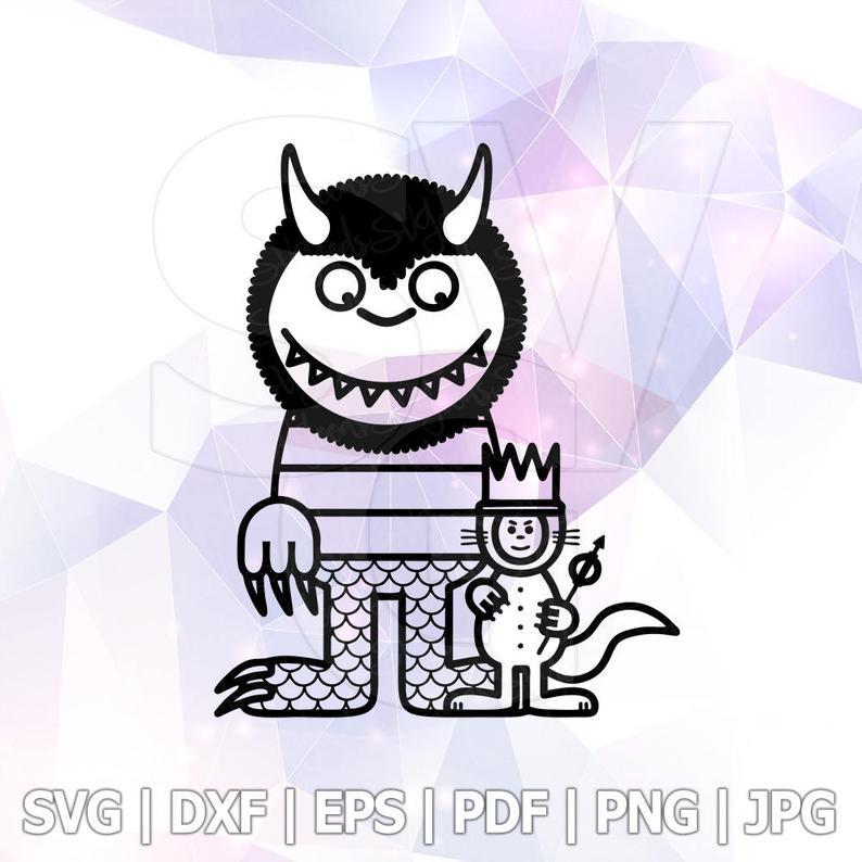 794x794 Where The Wild Things Are Clipart Monster Party Supply Cut Etsy