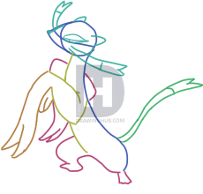 230x220 How To Draw Mienshao, Mienshao From Pokemon, Step